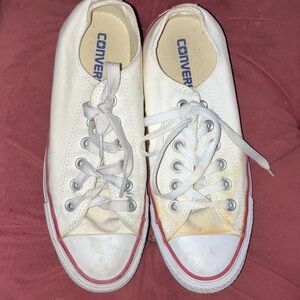 Converse Cream Low-Top Sneakers